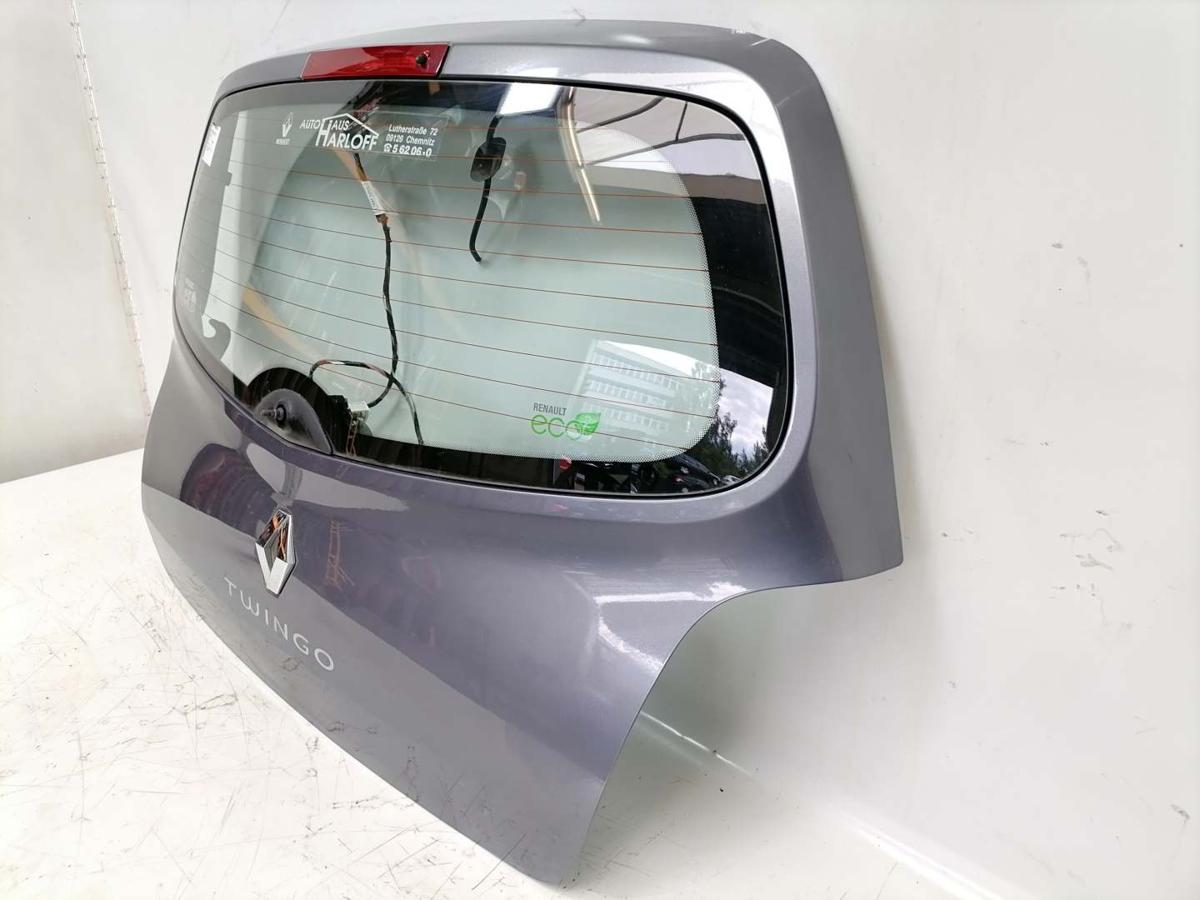 Renault Twingo 2 original Heckklappe mit Heckscheibe TEJ47 Bleu gris Bj.2009
